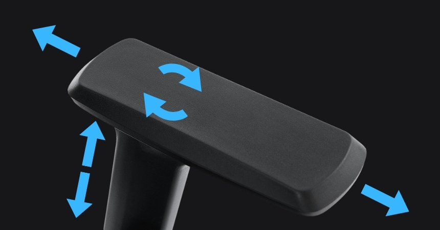 Regulowane podłokietniki 3D fotela BIONIC AIR FR